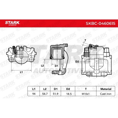 Brake Caliper Stark SKBC-0460615 SKBC-0460615 - photo 6