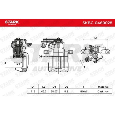 Brake Caliper Stark SKBC-0460028 SKBC-0460028 - photo 3