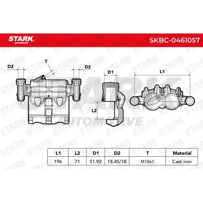 Brake Caliper Stark SKBC-0461057 SKBC-0461057 - photo 5