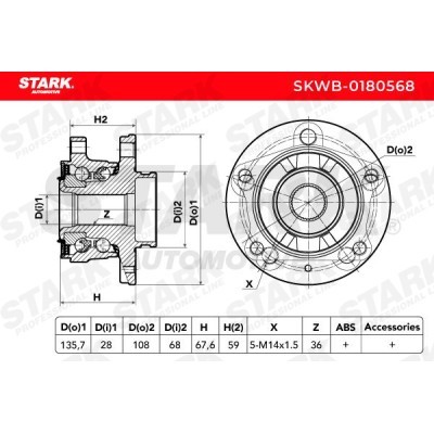 Wheel Bearing Stark SKWB-0180568 SKWB-0180568 - photo 3