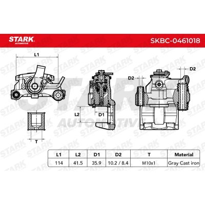 Brake Caliper Stark SKBC-0461018 SKBC-0461018 - photo 6