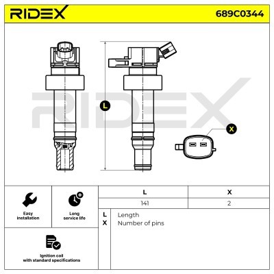 Ignition Coil RIDEX 689C0344 689C0344 - photo 5