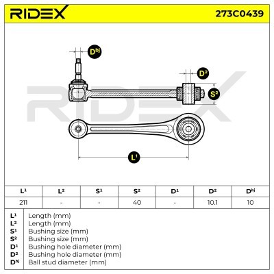 Control Arm RIDEX 273C0439 273C0439 - photo 10