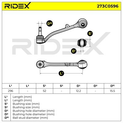 Control Arm RIDEX 273C0596 273C0596 - photo 6