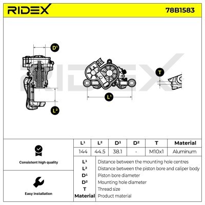 Brake Caliper RIDEX 78B1583 78B1583 - photo 5