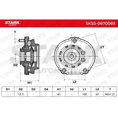 Strut Support Bearing Front Stark SKSS-0670069 SKSS-0670069 - photo 5