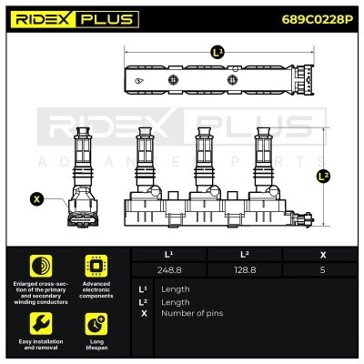 Ignition Coil RIDEX 689C0228P 689C0228P - photo 9