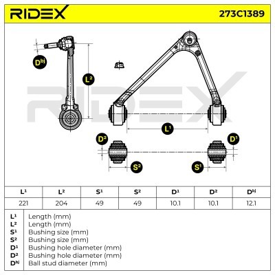Control Arm RIDEX 273C1389 273C1389 - photo 6