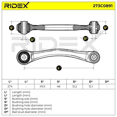 Control Arm RIDEX 273C0891 273C0891 - photo 5