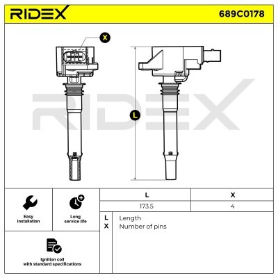 Ignition Coil RIDEX 689C0178 689C0178 - photo 4