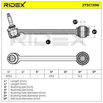 Control Arm RIDEX 273C1396 273C1396 - photo 7