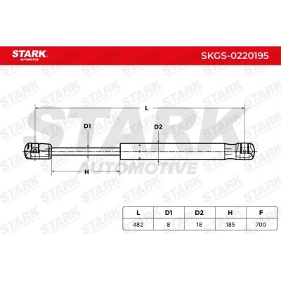 Gas Spring, boot-/cargo area Stark SKGS-0220195 SKGS-0220195 - photo 3
