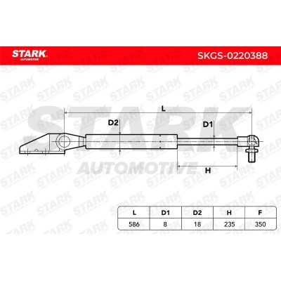 Gas Spring, boot-/cargo area Stark SKGS-0220388 SKGS-0220388 - photo 6