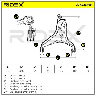 Control Arm RIDEX 273C0278 273C0278 - photo 4