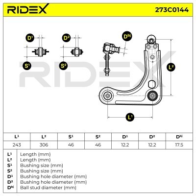 Control Arm RIDEX 273C0144 273C0144 - photo 4