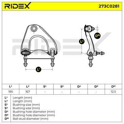 Control Arm RIDEX 273C0281 273C0281 - photo 7