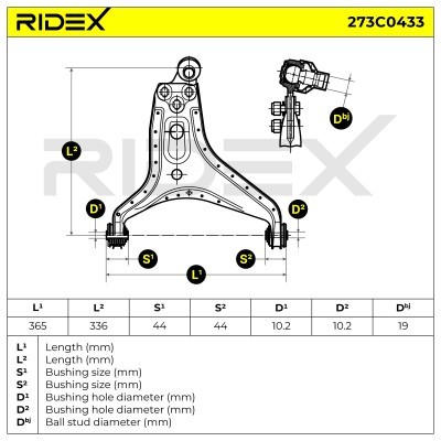 Control Arm RIDEX 273C0433 273C0433 - photo 6