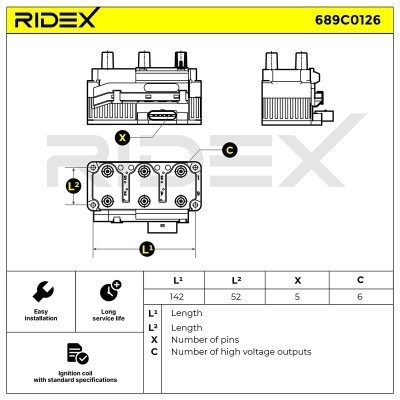 Ignition Coil RIDEX 689C0126 689C0126 - photo 4