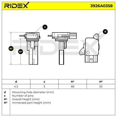 Air Mass Sensor RIDEX 3926A0358 3926A0358 - photo 6