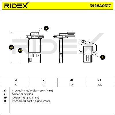 Air Mass Sensor RIDEX 3926A0317 3926A0317 - photo 5