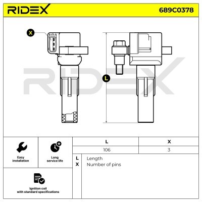 Ignition Coil RIDEX 689C0378 689C0378 - photo 6
