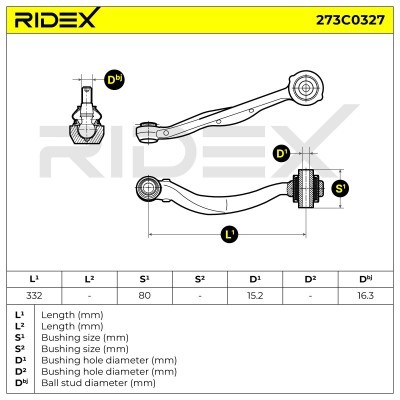 Control Arm RIDEX 273C0327 273C0327 - photo 7