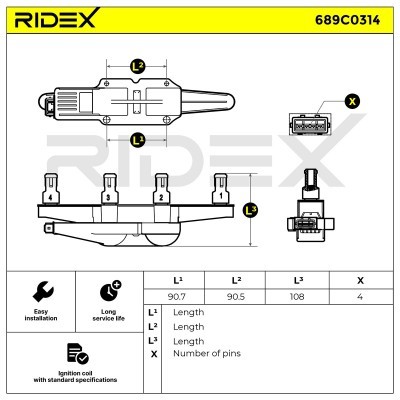 Ignition Coil RIDEX 689C0314 689C0314 - photo 10