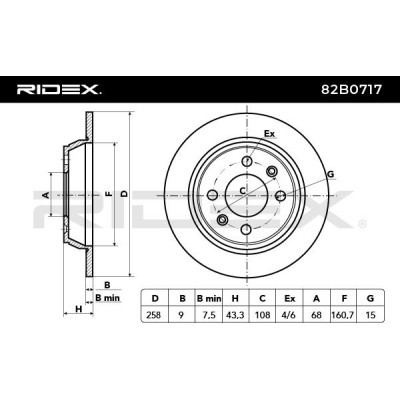 Brake Disc RIDEX 82B0717 82B0717 - photo 5