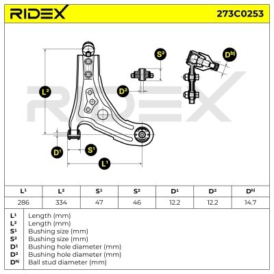 Control Arm RIDEX 273C0253 273C0253 - photo 4