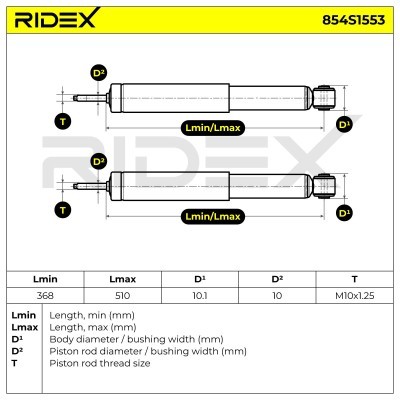 Shock Absorber RIDEX 854S1553 854S1553 - photo 7