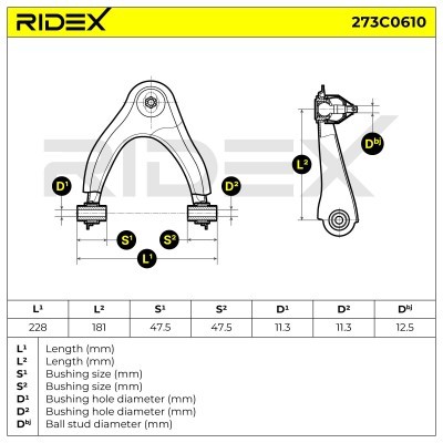 Control Arm RIDEX 273C0610 273C0610 - photo 7