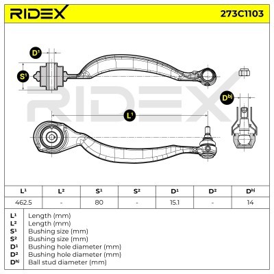 Control Arm RIDEX 273C1103 273C1103 - photo 6