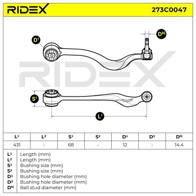 Control Arm RIDEX 273C0047 273C0047 - photo 9