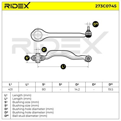 Control Arm RIDEX 273C0745 273C0745 - photo 5