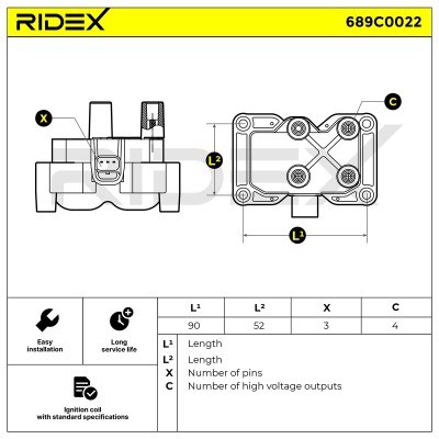 Ignition Coil RIDEX 689C0022 689C0022 - photo 4