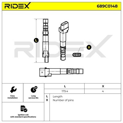 Ignition Coil RIDEX 689C0148 689C0148 - photo 5