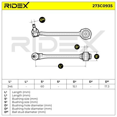 Control Arm RIDEX 273C0935 273C0935 - photo 6