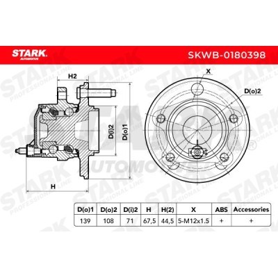 Wheel Bearing Stark SKWB-0180398 SKWB-0180398 - photo 2
