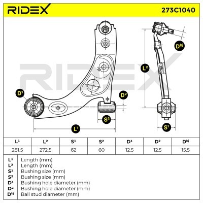 Control Arm RIDEX 273C1040 273C1040 - photo 7