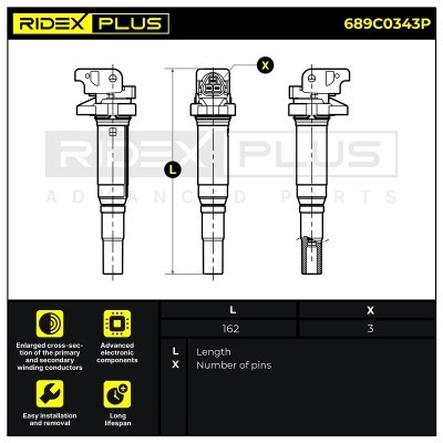 Ignition Coil RIDEX 689C0343P 689C0343P - photo 8