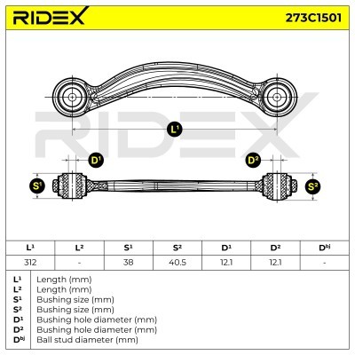 Control Arm RIDEX 273C1501 273C1501 - photo 7