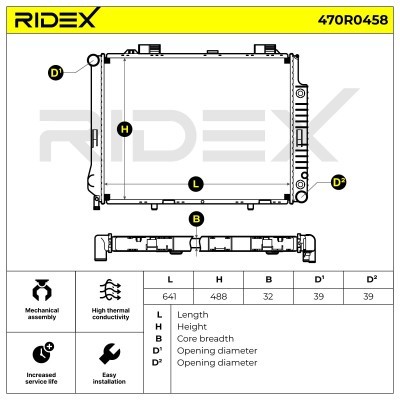 Radiator, Engine Cooling RIDEX 470R0458 470R0458 - photo 4
