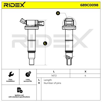 Ignition Coil RIDEX 689C0098 689C0098 - photo 4