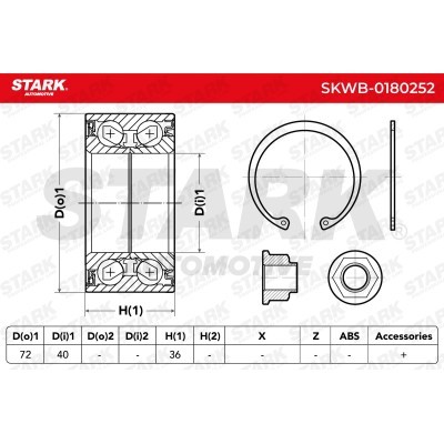 Wheel Bearing Stark SKWB-0180252 SKWB-0180252 - photo 2