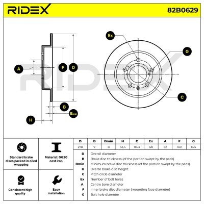 Brake Disc RIDEX 82B0629 82B0629 - photo 5