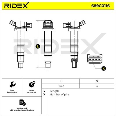 Ignition Coil RIDEX 689C0116 689C0116 - photo 5