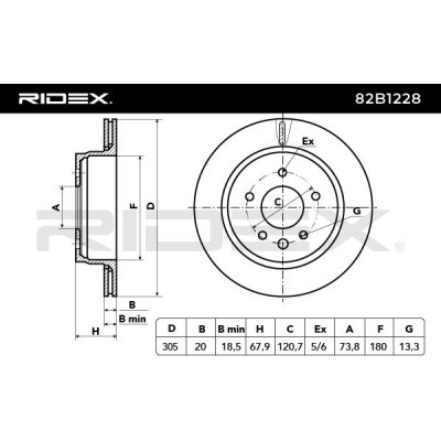 Brake Disc RIDEX 82B1228 82B1228 - photo 4