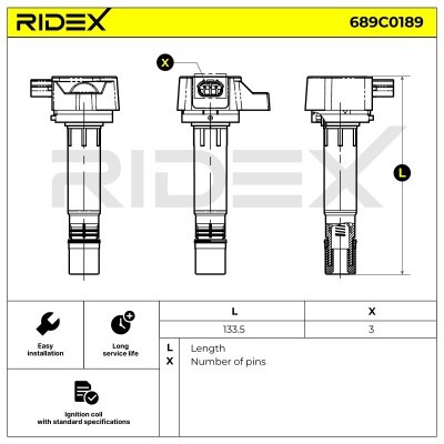 Ignition Coil RIDEX 689C0189 689C0189 - photo 4
