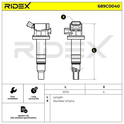Ignition Coil RIDEX 689C0040 689C0040 - photo 8