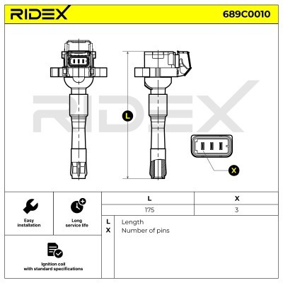 Ignition Coil RIDEX 689C0010 689C0010 - photo 8